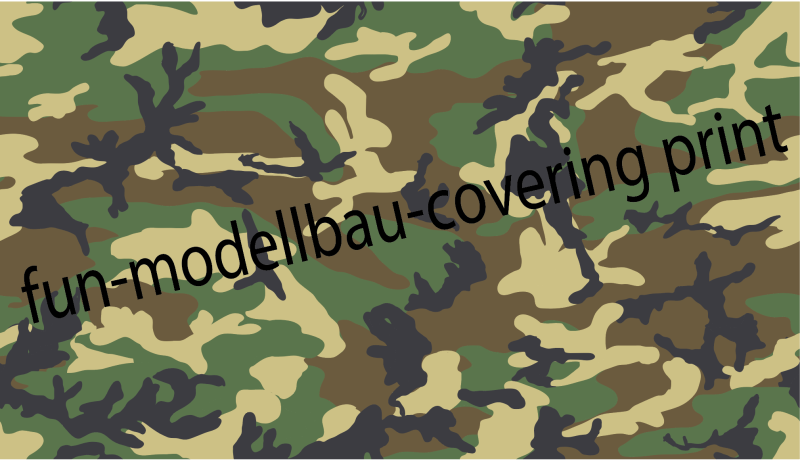 Camouflage Grün Bedruckte Bespannfolie - Bespannung für Modellflugzeuge